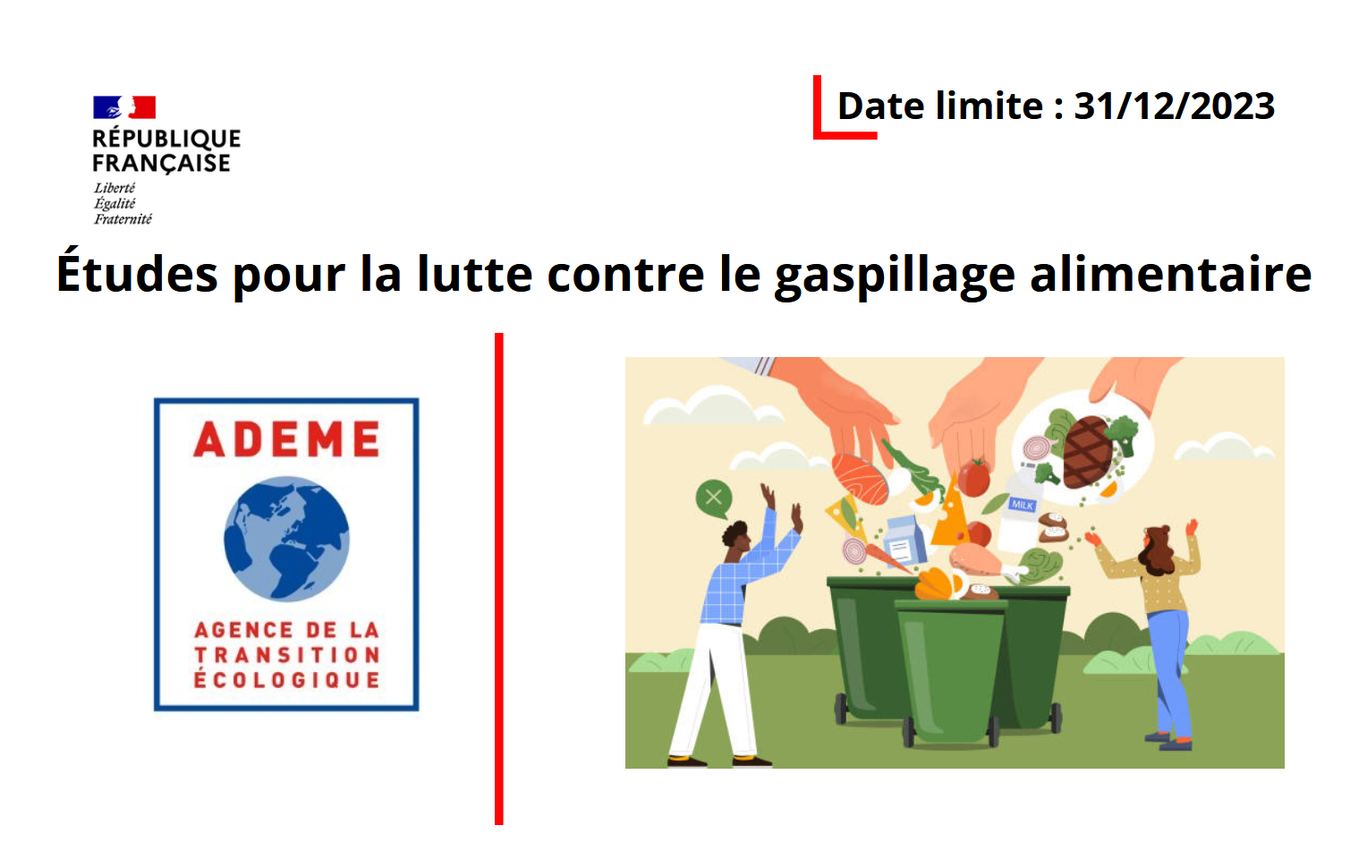 Appel à Projets : Études Pour La Lutte Contre Le Gaspillage Alimentaire ...