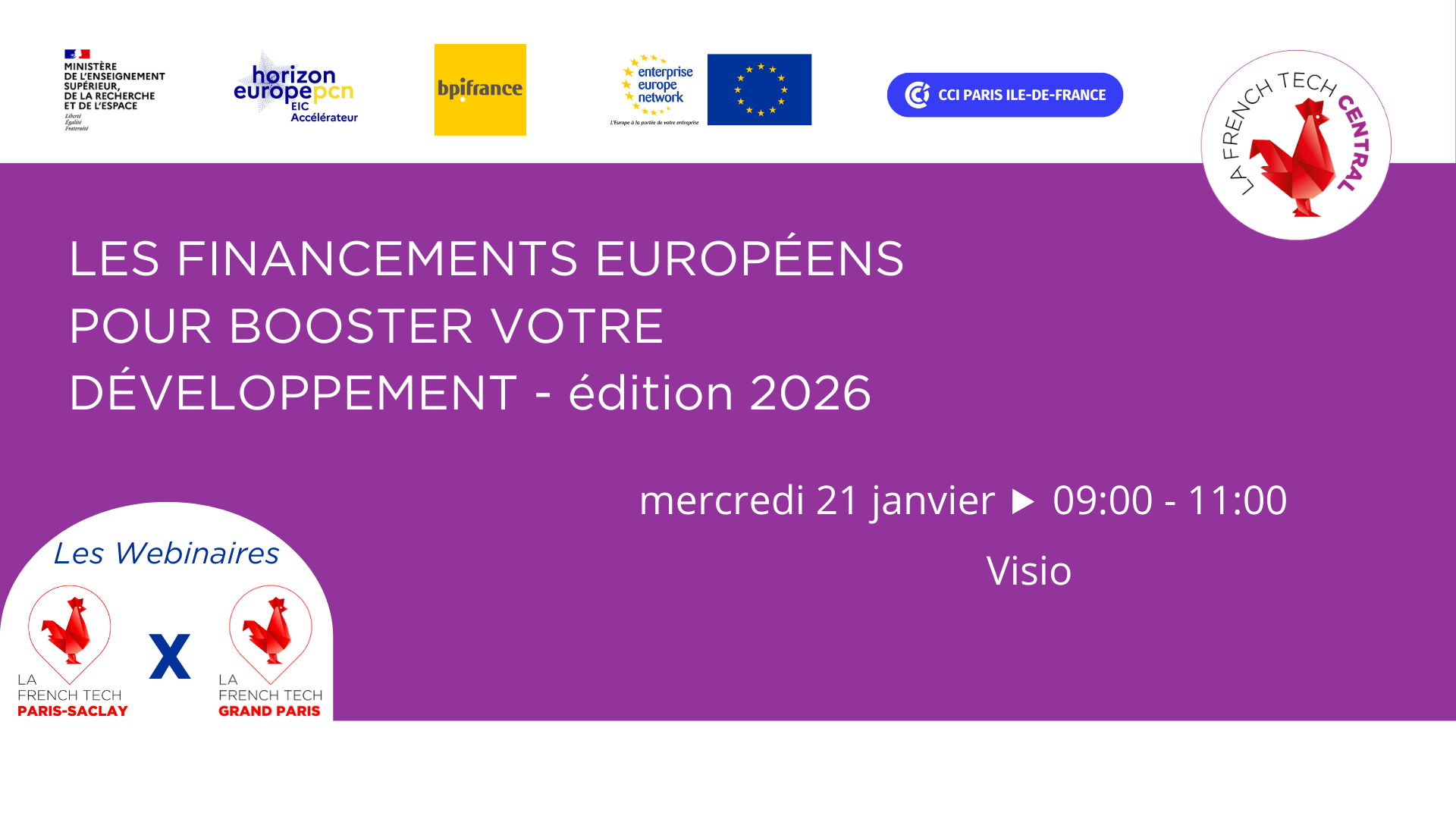 Webinaire Financements Européens pour booster votre développement
