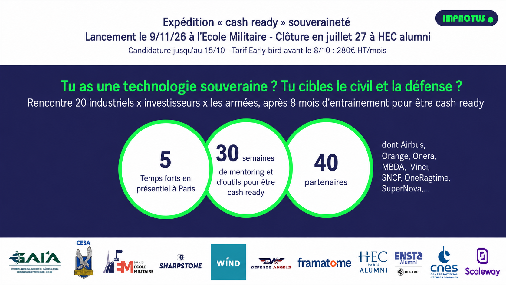 Expédition "cash ready" - Entrepreneurs de la souveraineté